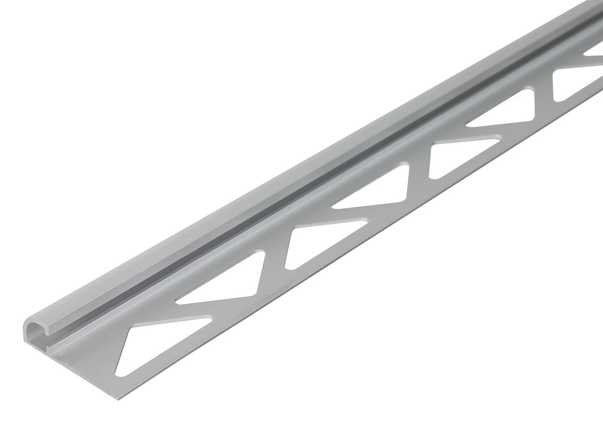 Alberts® Fliesen-Viertelkreisprofil, Alu, silberfarbig eloxiert, Länge 2,5m-32 mm-10 mm von Alberts