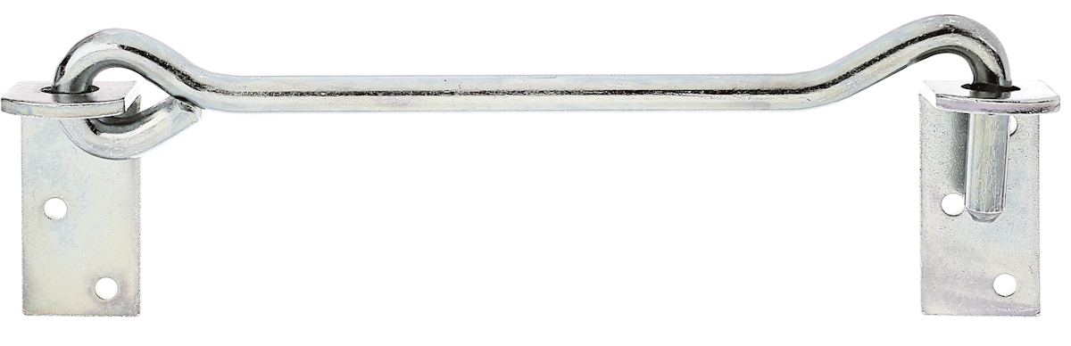 Alberts® Sturmhaken, m. Gegenpl., galvanisch verzinkt dickschichtpassiviert, ,z.Anschrauben,Gesamtl. 590 mm,Haken ⌀12 mm 209223 von Alberts