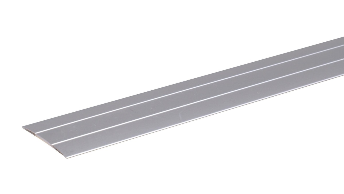 Alberts® Übergangsprofil mit 2 Rillen, Alu, Breite 38 mm, Länge 0,9m-silberfarbig eloxiert von Alberts