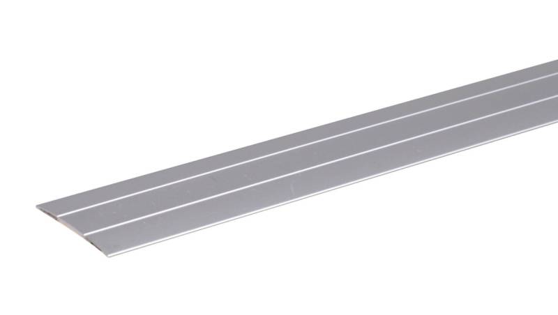 Alberts® Übergangsprofil mit 2 Rillen, Alu, Breite 38 mm, Länge 0,9m-silberfarbig eloxiert von Alberts