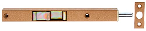 Alberts 126100 Rohrkantriegel mit Schieber | limbafarbig hammerschlag-lackiert | 160 x 17 x 12 mm | Bolzen-Ø 7,5 mm von Alberts