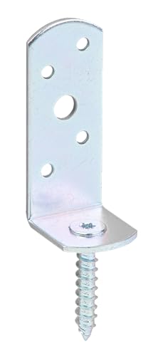 Alberts 213237 Flechtzaunhalter L-Form | in verschiedenen Ausführungen | galvanisch verzinkt, dickschichtpassiviert | Gesamthöhe 83 mm von Alberts