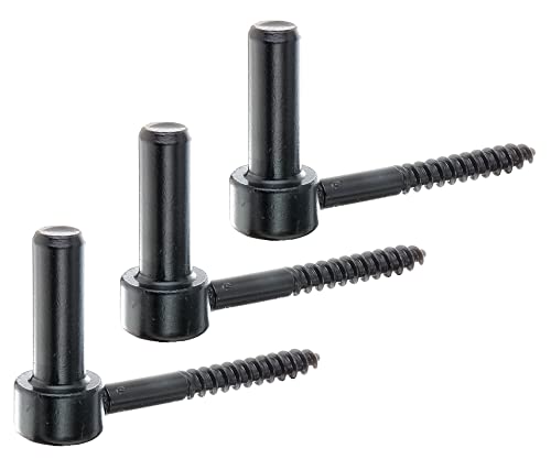 Alberts 306441 Kloben zum Einschrauben | J-Haken, mit angeschnittenem Gewinde | schwarzer Tauchlack | Dornmaß Ø16 mm | Länge 110 mm von Alberts