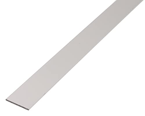 Alberts 471743 Flachstange | Aluminium, silberfarbig eloxiert | 1000 x 60 x 3 mm von Alberts