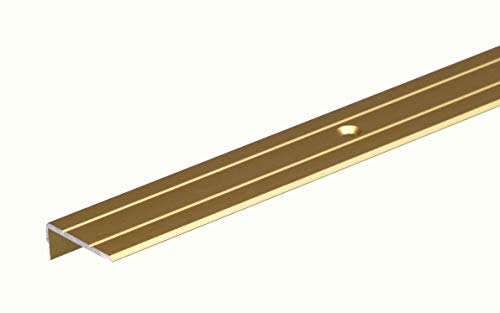 Alberts 476762 Treppenkanten-Schutzprofil | Aluminium, goldfarbig eloxiert | 1000 x 25 x 20 mm von Alberts