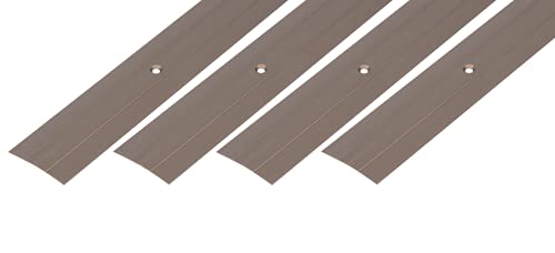 Alberts 498580 Übergangsprofil | mit zwei Rillen | Aluminium, bronzefarbig eloxiert | 900 x 37,8 mm | 4er Set von Alberts