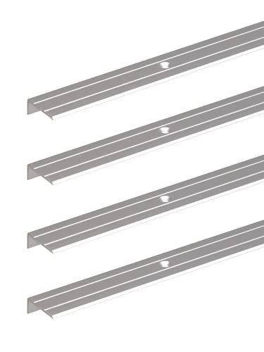 Alberts 498603 Treppenkanten-Schutzprofil | Aluminium, silberfarbig eloxiert | 1000 x 25 x 20 mm | 4er Set von Alberts