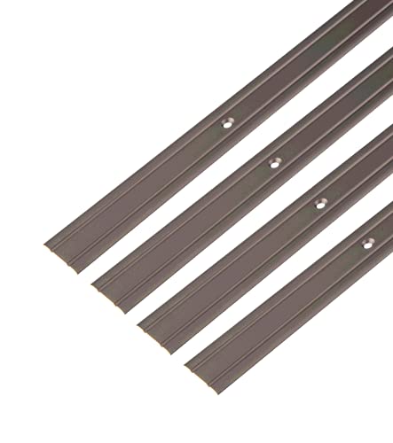 Alberts 498870 Übergangsprofil | mit zwei Rillen | Aluminium, bronzefarbig eloxiert | 900 x 25 mm | 4er Set von Alberts