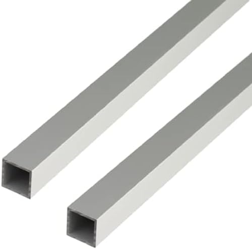 Alberts 499242 Vierkantrohr | Aluminium, natur | 1000 x 30 x 30 mm | 2er Set von Alberts