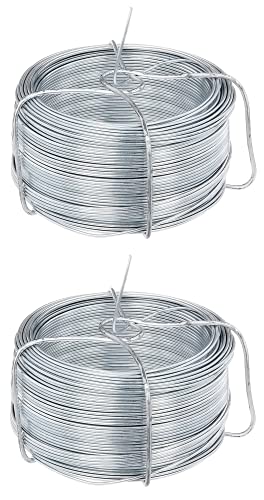Alberts 530495 Drahtspule | verzinkt | Draht-Ø 1,3 mm | Länge 50 m | 2er Set von Alberts