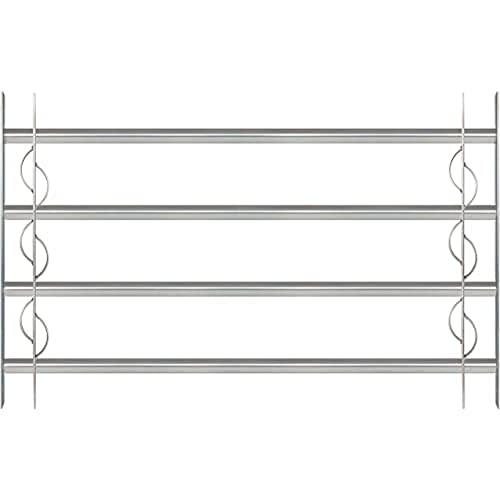 Alberts 563660 Fenstergitter Secorino Style | Ausziehbar für Fenster außen | Einbruchschutz Gitter | galvanisch blau verzinkt | 600 x 1000-1500 mm von Alberts