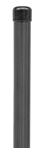 Alberts 617516 Zaunpfosten für Fix-Clip pro | für die Befestigung mit Einschlag-Bodenhülsen | zinkphosphatiert, anthrazit-metallic kunststoffbeschichtet | Länge 1225 mm | Schellen-Ø 34 mm von Alberts