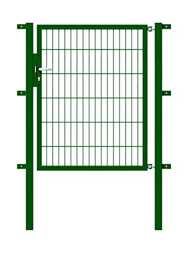 Alberts, grün 100 cm 120 cm GAH 646806 Einzeltor Flexo mit Zubehör Breiten und Höhen-wahlweise in verschiedenen Farben | kunststoffbeschichtet von Alberts