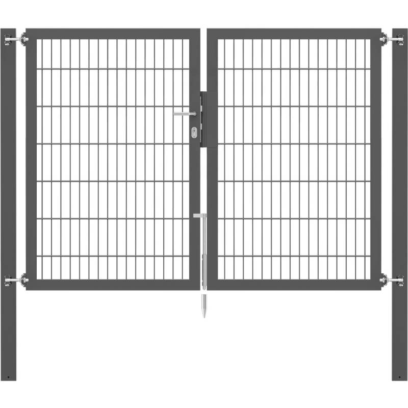 Doppeltor Flexo Plus 200 cm x 140 cm Pfosten 80 cm x 80 cm Anthrazit von -