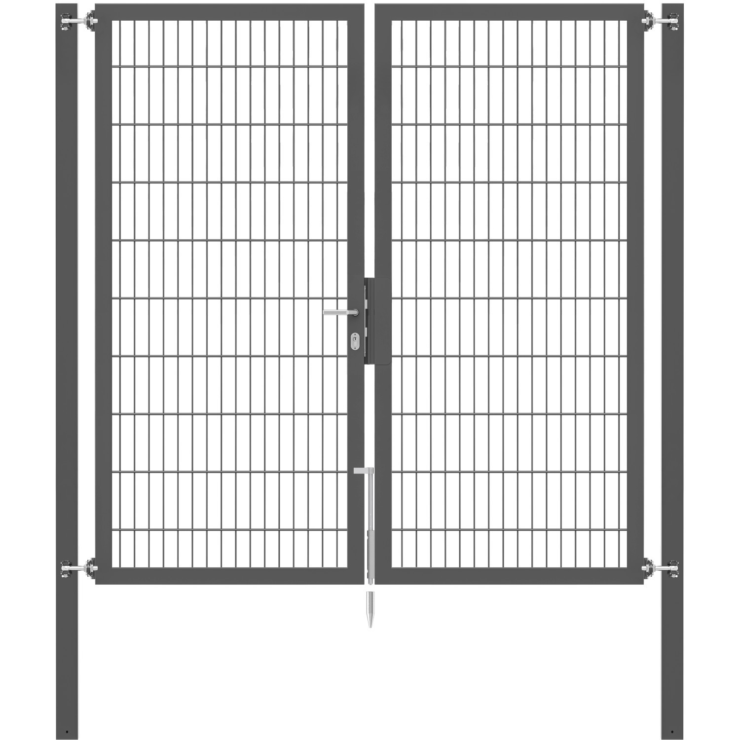 Doppeltor Flexo Plus 200 cm x 200 cm Pfosten 80 cm x 80 cm Anthrazit Doppeltor Flexo Plus 200 cm x 200 cm Pfosten 80 cm x 80 cm Anthrazit von -