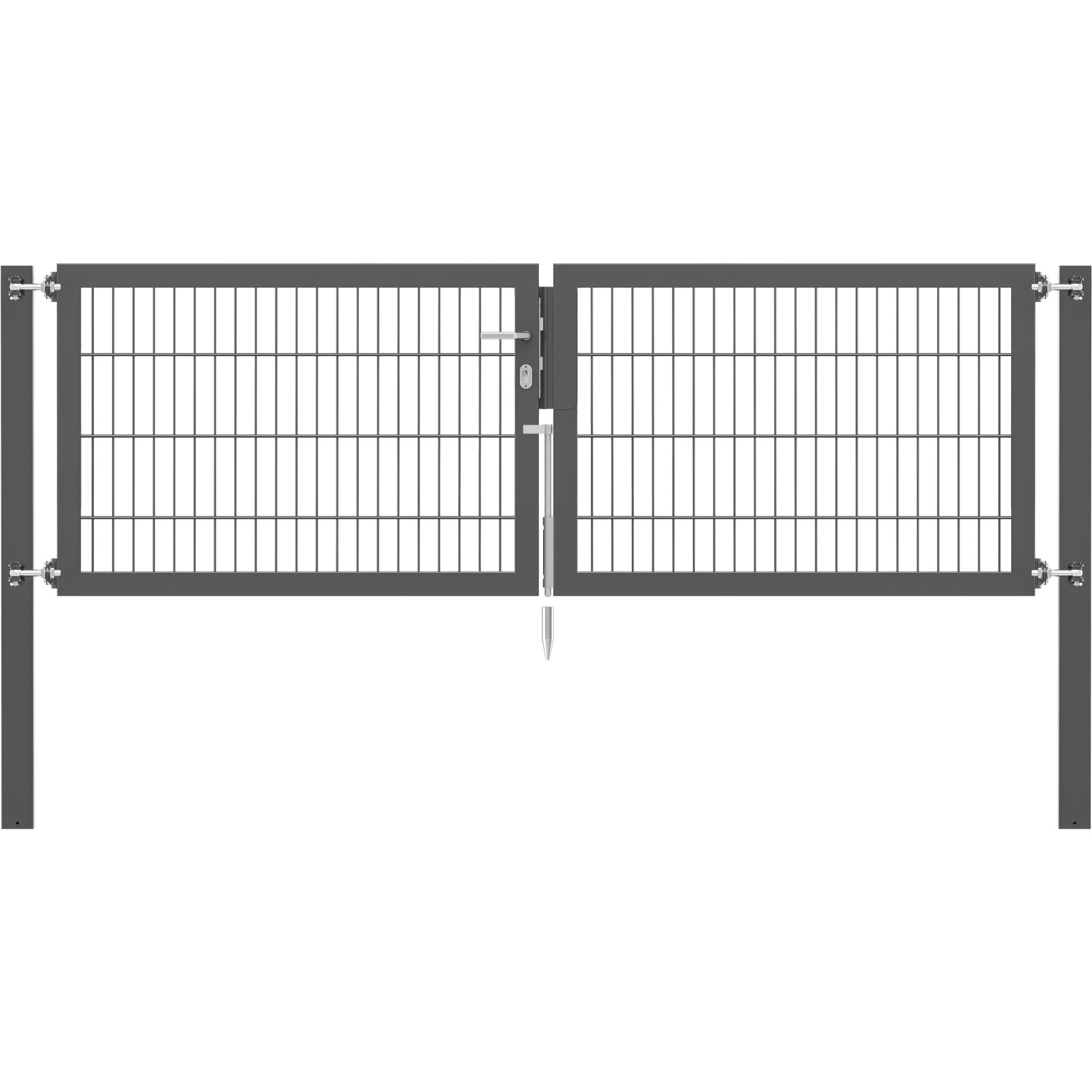 Doppeltor Flexo Plus 250 cm x 80 cm Pfosten 80 cm x 80 cm Anthrazit Doppeltor Flexo Plus 250 cm x 80 cm Pfosten 80 cm x 80 cm Anthrazit von -