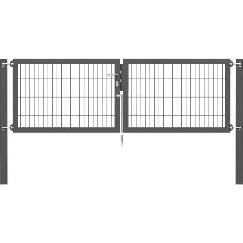 Doppeltor Flexo Plus 250 cm x 80 cm Pfosten 80 cm x 80 cm Anthrazit von -