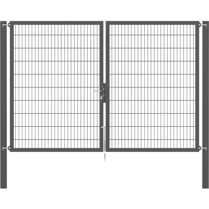 Doppeltor Flexo Plus 300 cm x 200 cm Pfosten 100 cm x 100 cm Anthrazit von -