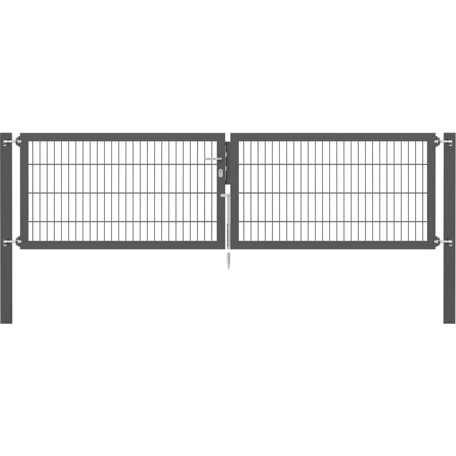 Doppeltor Flexo Plus 300 cm x 80 cm Pfosten 100 cm x 100 cm Anthrazit Doppeltor Flexo Plus 300 cm x 80 cm Pfosten 100 cm x 100 cm Anthrazit von -