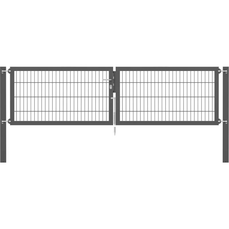 Doppeltor Flexo Plus 300 cm x 80 cm Pfosten 100 cm x 100 cm Anthrazit von -