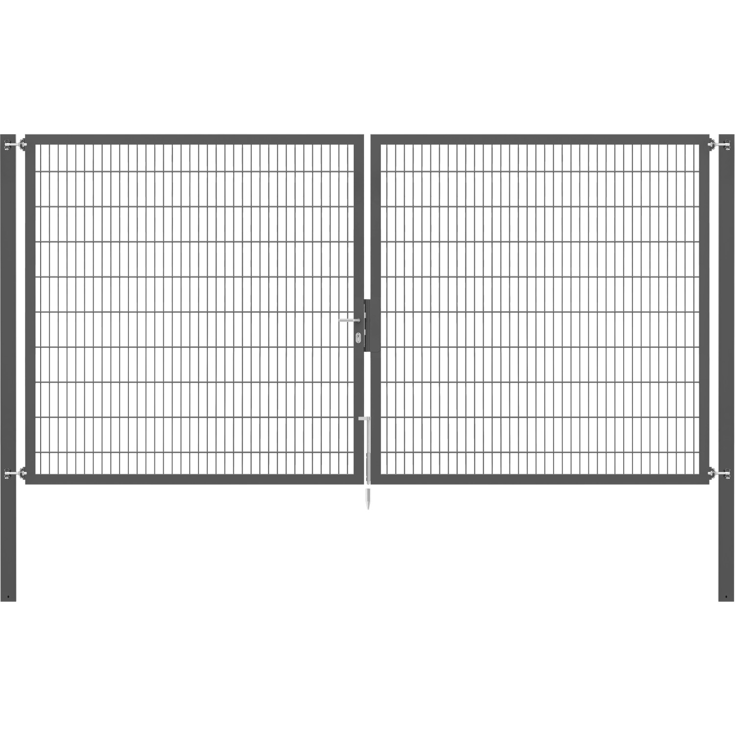 Doppeltor Flexo Plus 400 cm x 200 cm Pfosten 100 cm x 100 cm Anthrazit Doppeltor Flexo Plus 400 cm x 200 cm Pfosten 100 cm x 100 cm Anthrazit von -