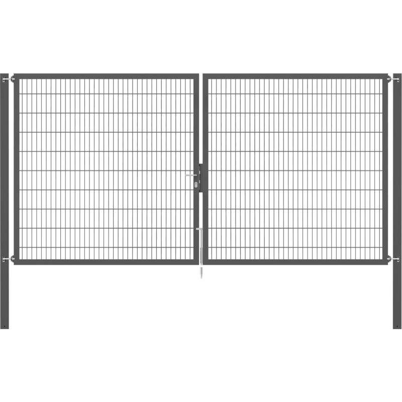 Doppeltor Flexo Plus 400 cm x 200 cm Pfosten 100 cm x 100 cm Anthrazit von -