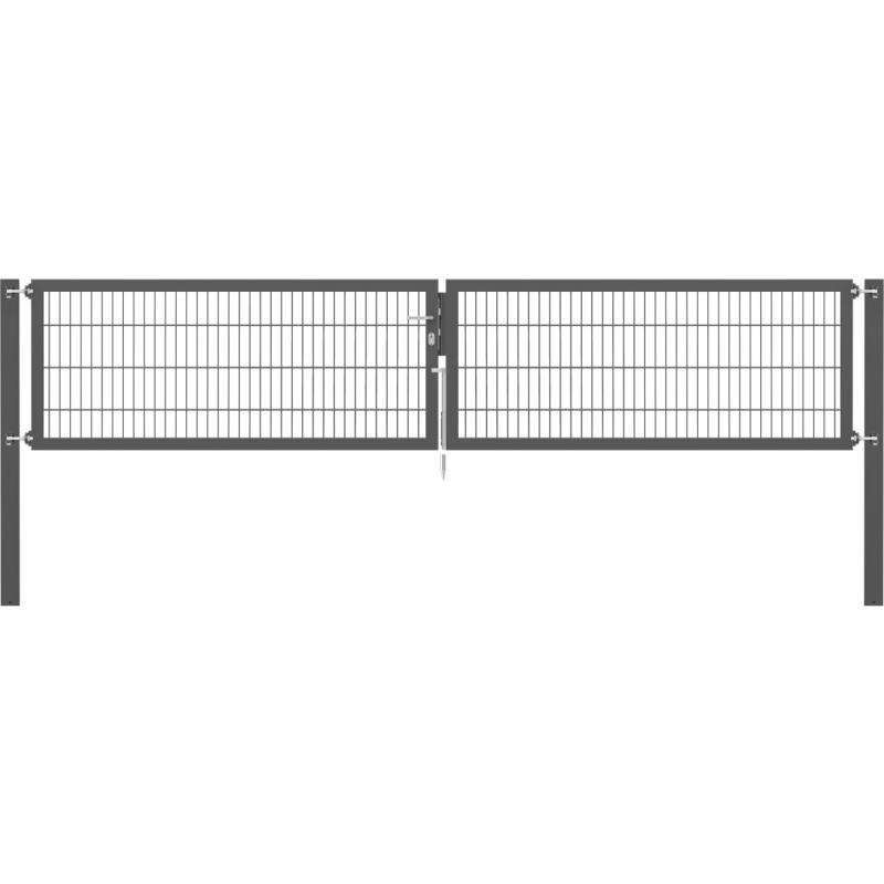 Doppeltor Flexo Plus 400 cm x 80 cm Pfosten 100 cm x 100 cm Anthrazit von -