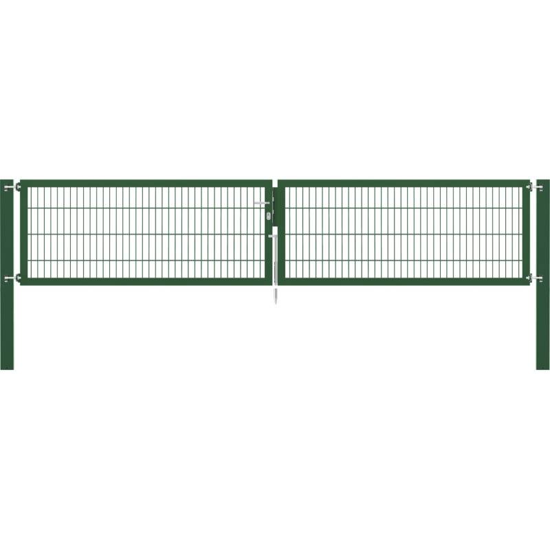Doppeltor Flexo Plus 400 cm x 80 cm Pfosten 100 cm x 100 cm Grün von -