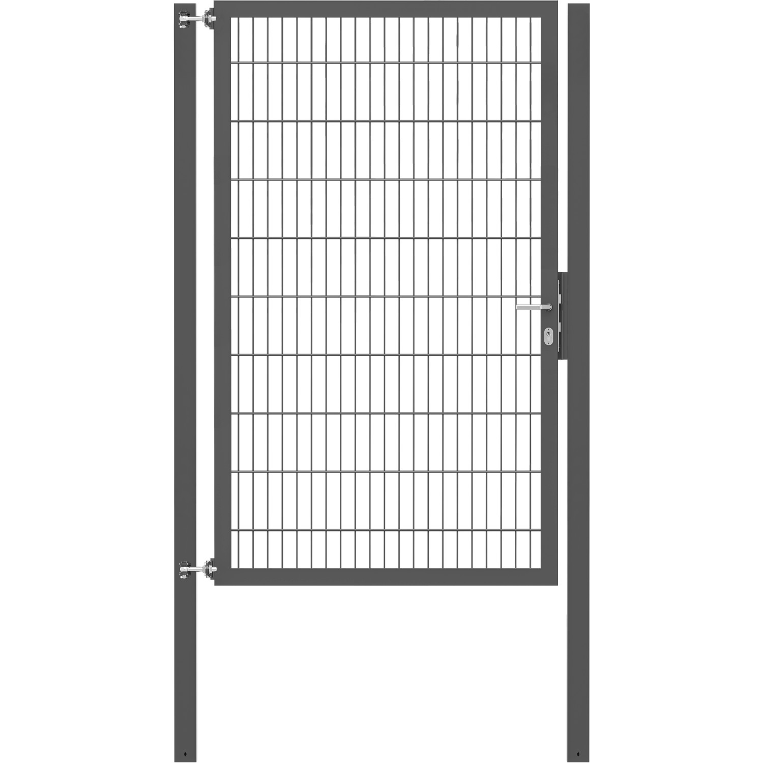 Einzeltor Flexo Plus 125 cm x 200 cm Pfosten 80 cm x 80 cm Anthrazit Einzeltor Flexo Plus 125 cm x 200 cm Pfosten 80 cm x 80 cm Anthrazit von -