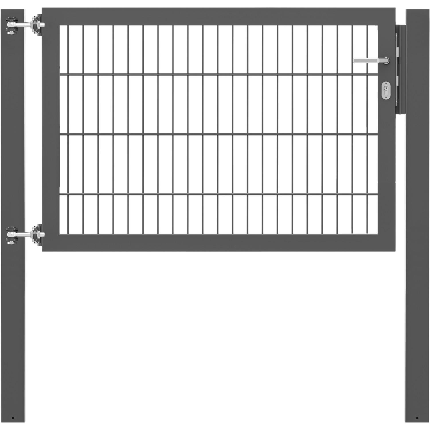 Einzeltor Flexo Plus 125 cm x 80 cm Pfosten 80 cm x 80 cm Anthrazit Einzeltor Flexo Plus 125 cm x 80 cm Pfosten 80 cm x 80 cm Anthrazit von -