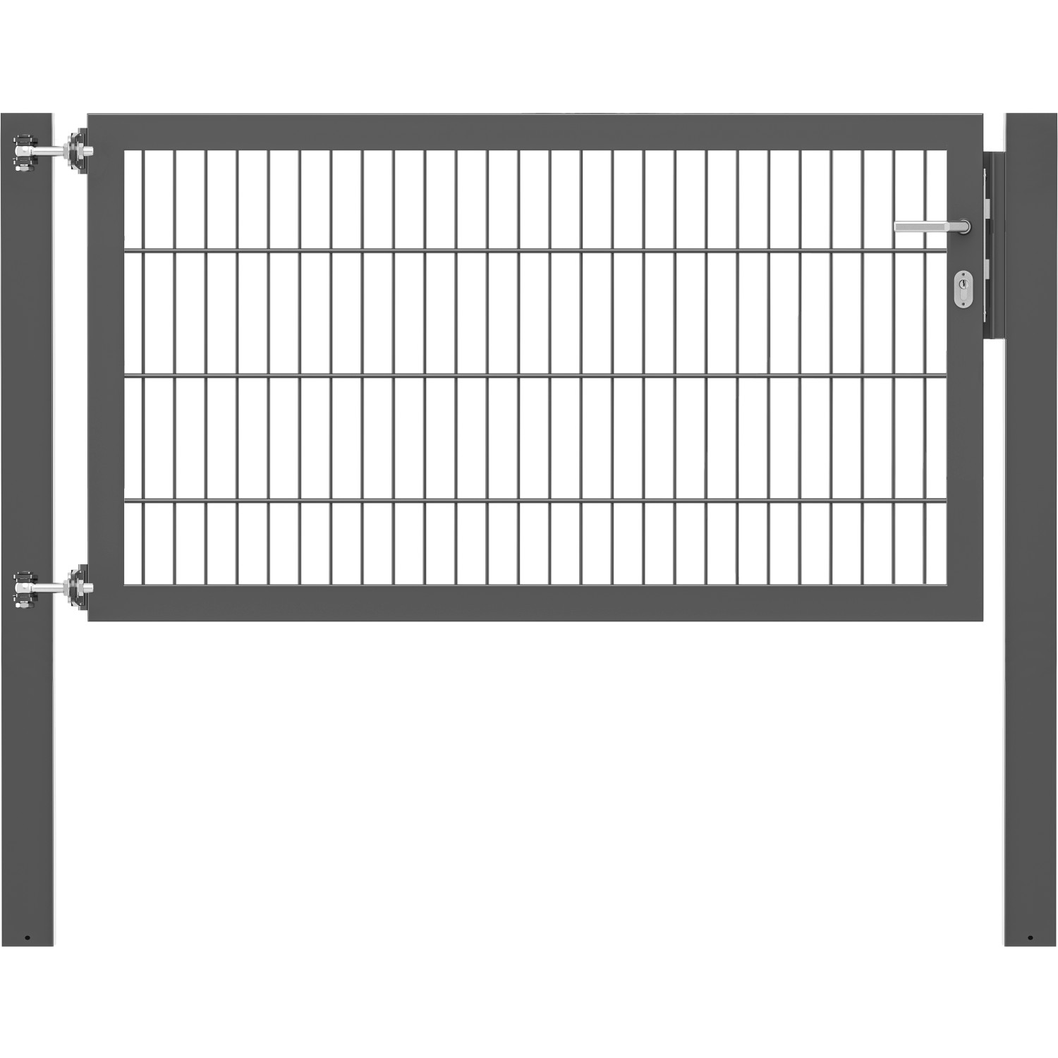 Einzeltor Flexo Plus 150 cm x 80 cm Pfosten 100 cm x 100 cm Anthrazit von -