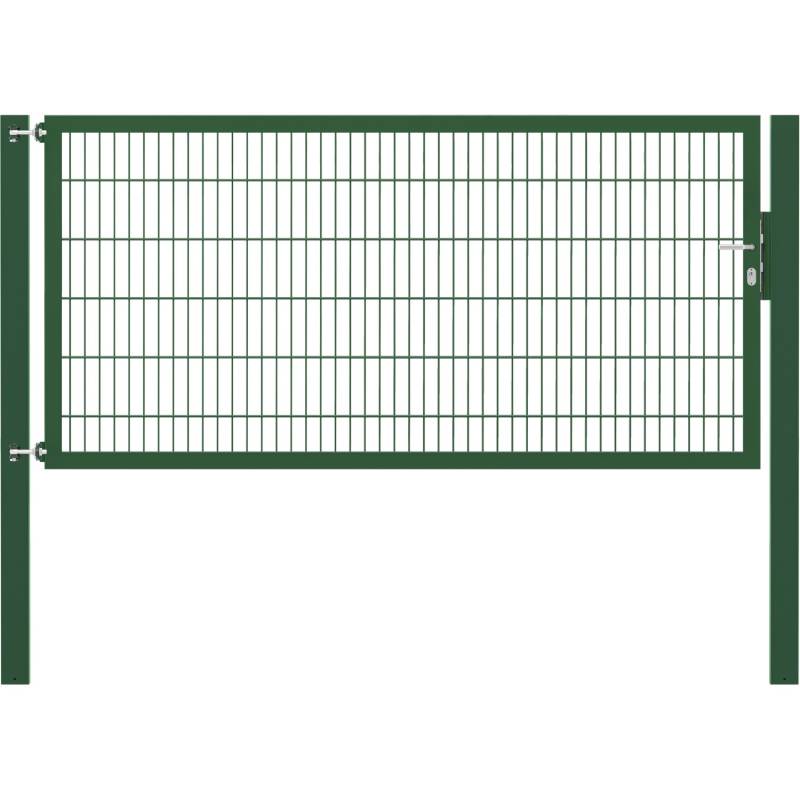 Einzeltor Flexo Plus 250 cm x 120 cm Pfosten 100 cm x 100 cm Grün von -