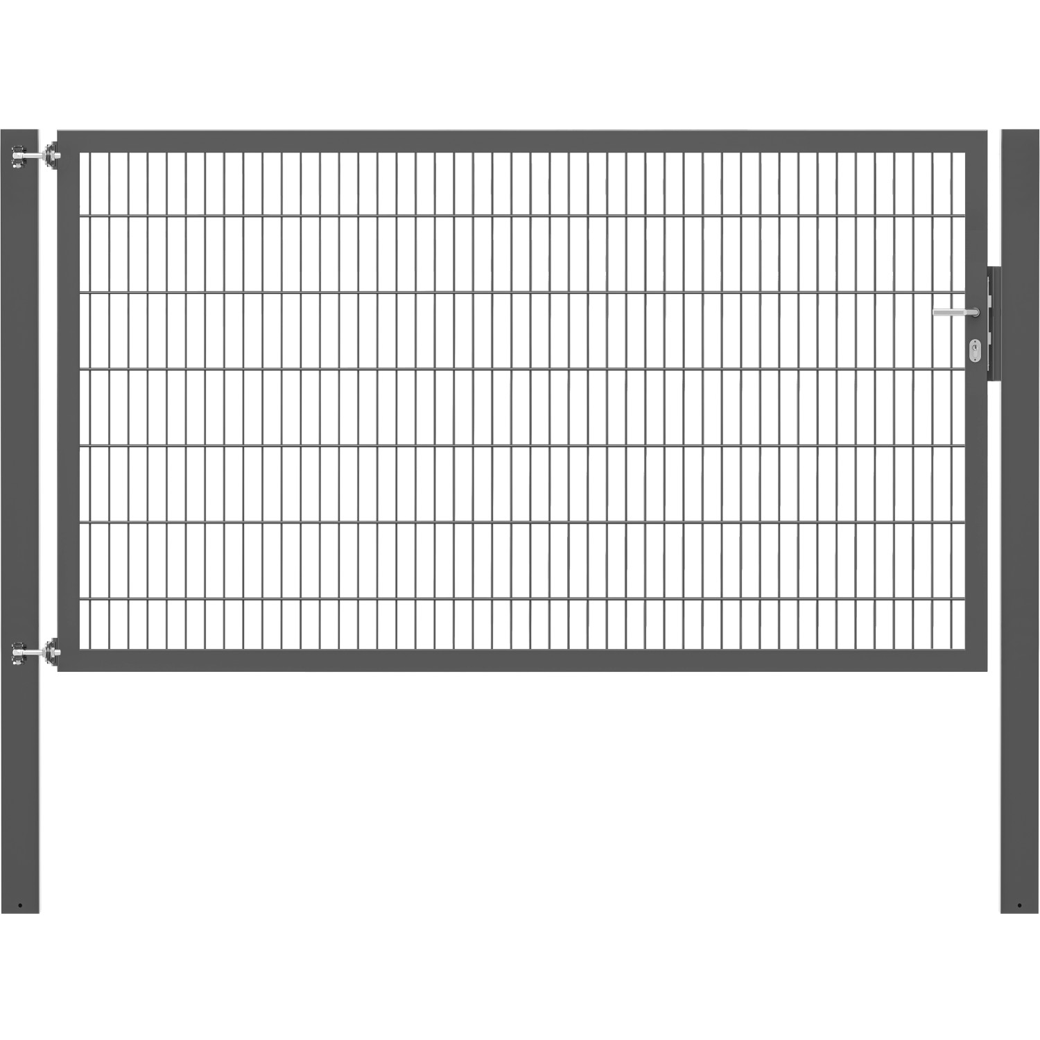 Einzeltor Flexo Plus 250 cm x 140 cm Pfosten 100 cm x 100 cm Anthrazit von -