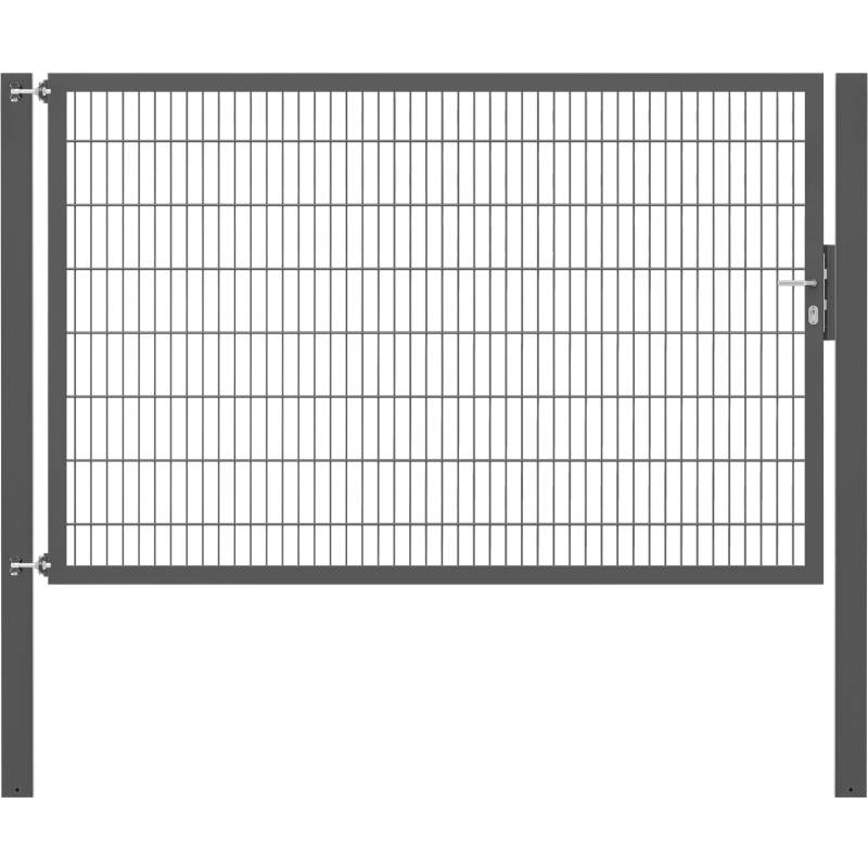 Einzeltor Flexo Plus 250 cm x 160 cm Pfosten 100 cm x 100 cm Anthrazit von -