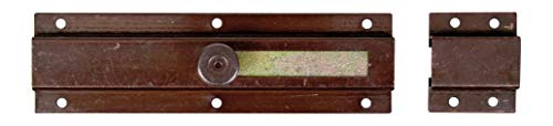 Alberts 111793 Türriegel | mit Knopfgriff, mit Schlaufe | brüniert | 200 x 57 mm von Alberts