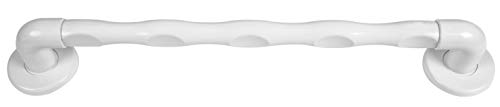 Alberts 141103 Haltegriff | in den Ausführungen geriffelt oder ergonimsch | aus Kunststoff | Weiß | Grifflänge 464 mm von Alberts