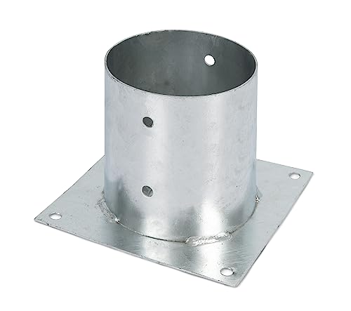 Alberts 211776 Aufschraubhülse | für Rund- oder Vierkantholzpfosten | feuerverzinkt | Ø141 mm von Alberts