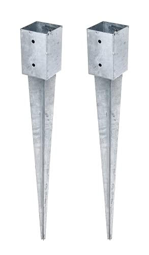 Alberts 211820 Einschlag-Bodenhülse | für Vierkantholzpfosten | feuerverzinkt | 91 x 91 mm | Gesamtlänge 900 mm | 2er Set Alberts 211820 Einschlag-Bodenhülse | für Vierkantholzpfosten | feuerverzinkt | 91 x 91 mm | Gesamtlänge 900 mm | 2er Set von Alberts