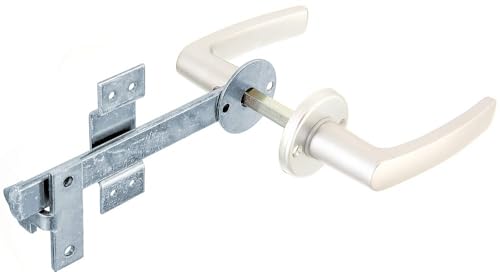 Alberts 213053 Flechtzaun-Einzeltorverschluss | Drücker und Rosette besteht aus Aluminium | galvanisch blau verzinkt | Gesamtlänge 170 mm Alberts 213053 Flechtzaun-Einzeltorverschluss | Drücker und Rosette besteht aus Aluminium | galvanisch blau verzinkt | Gesamtlänge 170 mm von Alberts