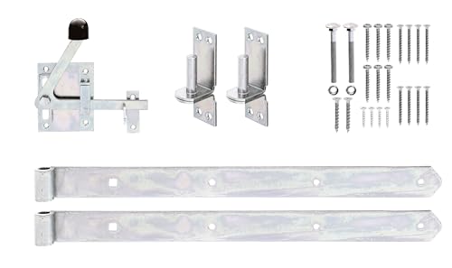 Alberts 216511 Beschlagsortiment | für Jägerzaun Doppel- oder Einzeltore | galvanisch verzinkt, dickschichtpassiviert Alberts 216511 Beschlagsortiment | für Jägerzaun Doppel- oder Einzeltore | galvanisch verzinkt, dickschichtpassiviert von Alberts