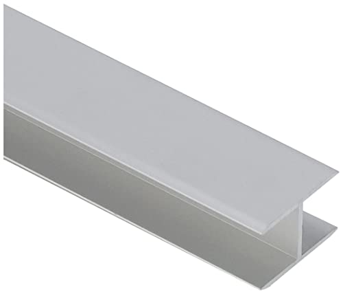 Alberts 030814 H-Profil | selbstklemmend | Aluminium, silberfarbig eloxiert | 1000 x 19,5 x 30 mm von Alberts