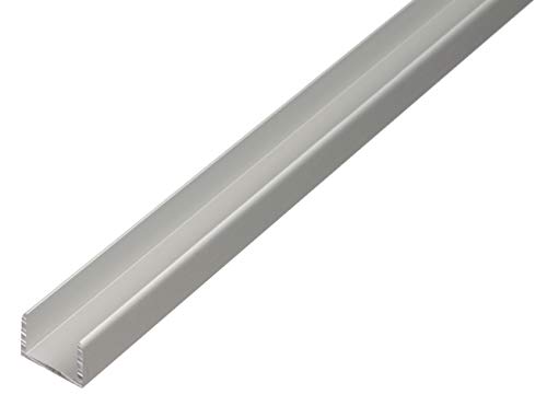 Alberts 030920 U-Profil | selbstklemmend | Aluminium, silberfarbig eloxiert | 1000 x 24,6 x 24 mm von Alberts