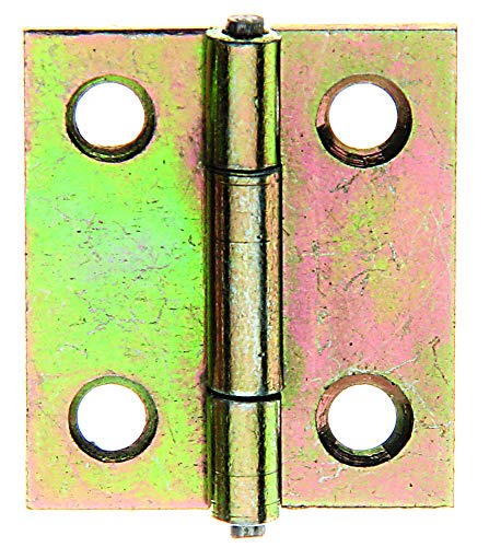 Alberts 849924 Scharnier | schmal | galvanisch gelb verzinkt | 25,5 x 22 mm | 50er Set von Alberts