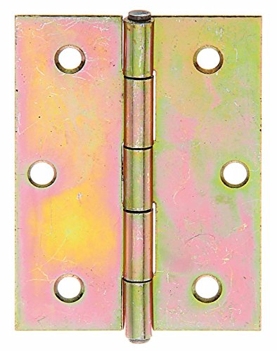 Alberts 850210 Scharnier | halbbreit | galvanisch gelb verzinkt | 80 x 58 mm | 20er Set von Alberts