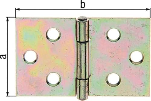 Alberts 850548 Scharnier | breit | Verzinkt | 60 x 90 mm | 20er Set von Alberts