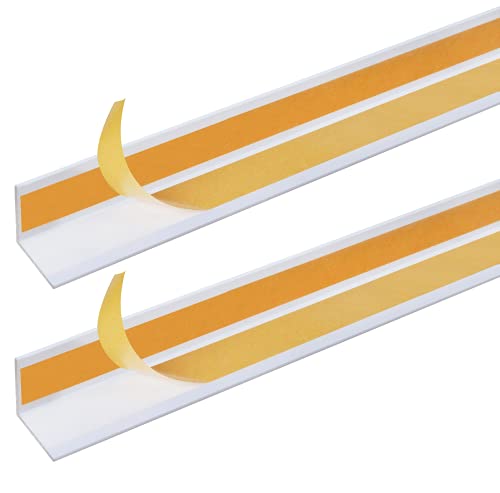 Alberts 423995 Winkelprofil | selbstklebend | Aluminium, weiß | 1000 x 30 x 30 mm | 2er Set von Alberts