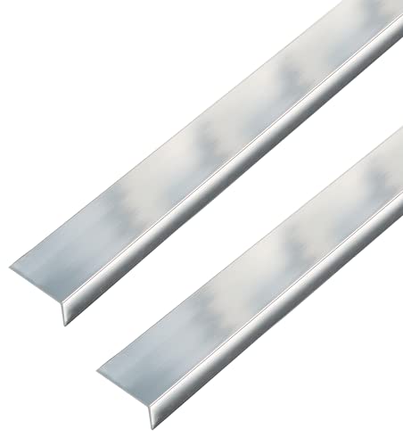 Alberts 499396 Winkelprofil | selbstklebend | Aluminium, chromdesign | 1000 x 25 x 15 mm | 2er Set von Alberts