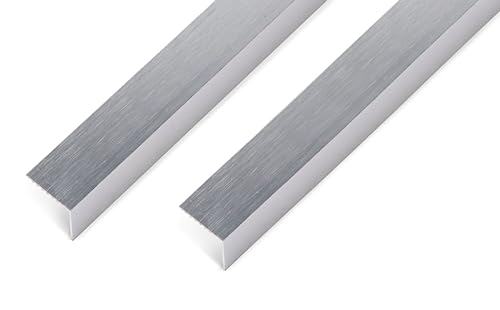 Alberts 499556 Winkelprofil | selbstklebend | Aluminium, edelstahldesign, hell | 1000 x 25 x 25 mm | 2er Set von Alberts