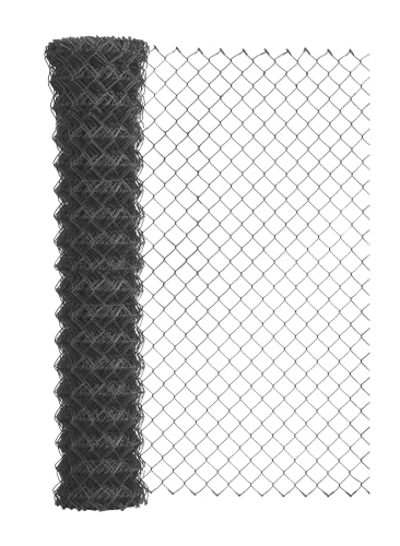 Alberts 604639 Maschendraht-Geflecht | verschiedene Längen und Höhen - wahlweise in verschiedenen Farben | anthrazit | Höhe 80 cm | Länge 15 m von Alberts