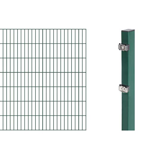 Alberts 644147 Erweiterung zum Doppelstabmattenzaun | verschiedene Höhen - wahlweise in verschiedenen Farben | grün | Höhe 140 cm | Länge 2 m Alberts 644147 Erweiterung zum Doppelstabmattenzaun | verschiedene Höhen - wahlweise in verschiedenen Farben | grün | Höhe 140 cm | Länge 2 m von Alberts